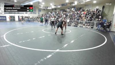 145 lbs Champ. Round 1 - Crystal Martinez, Ontario vs Clara Soares, Newport Harbor