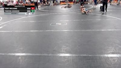 140 lbs Round 3 - Tony Williams, MBCRD Youth Wrestling Club vs Triston Johnson, Mighty Warriors Wrestling Acad
