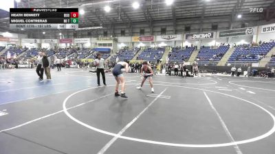 157 lbs Consi Of 8 #1 - Heath Bennett, Bison Wrestling vs Miguel Contreras, No Team