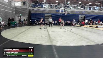 95 lbs Cons. Round 1 - Charlie Carlson, Lil Mavs vs Gracelyn Martin, Mountain Man Wrestling Club