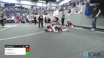 40 lbs Consolation - Denver Dudley, Hinton Takedown Club vs Jericho Williams, Lions Wrestling Academy