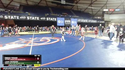 62 lbs Cons. Round 5 - Diego Tovar, Victory Wrestling-Central WA vs Liam OHagan, Wrestling Club Tacoma Slam