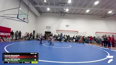 110 lbs Round 3 - Tatum Branson, Camel Kids Wrestling vs Micah Reynolds, Windy City Wrestlers