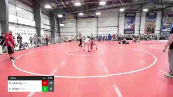 132 lbs Rr Rnd 3 - Ryan Hartung, RedNose Wrestling School - HS vs Brennan Emery, Buffalo Valley White