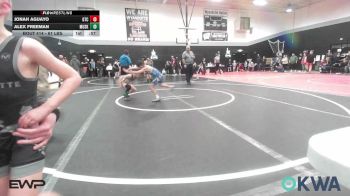 61 lbs Rr Rnd 2 - Jonah Aguayo, Grove Takedown Club vs Alex Freeman, Muskogee Rougher Youth Wrestling