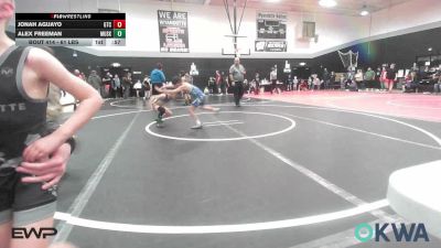 61 lbs Rr Rnd 2 - Jonah Aguayo, Grove Takedown Club vs Alex Freeman, Muskogee Rougher Youth Wrestling