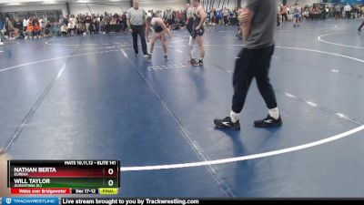 Elite 141 lbs Cons. Round 1 - Nathan Berta, Eureka vs Will Taylor, Augustana (IL)