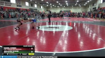 85 lbs Champ. Round 2 - Benjamin Schmid, Mille Lacs Raiders vs Daniel Corbin, LAW - Lacrosse Area Wrestlers