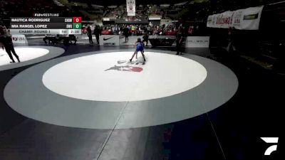 Champ. Round 1 - Nautica Rodriguez, Centennial High School Wrestling vs Mia Rangel Lopez, Sunnyvale Wrestling Club