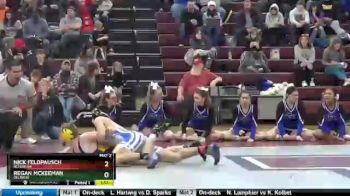 132 lbs Quarterfinal - Nick Feldpausch, BCLUW-SH vs Regan McKeeman, Oelwein