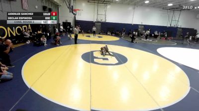 56 lbs Cons. Round 2 - Declan Espinosa, Rough House Wrestling Club vs Aidenlee Sanchez, 5th St Bar & Grill WC