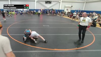 132 lbs Champ. Round 3 - Michael Rusinko, Unattached vs Luke Kibelbek, Unattached