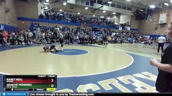 115lbs Champ. Round 3 - Geneive Mondero, Ida B. Wells vs Kasey Neal, Rainier