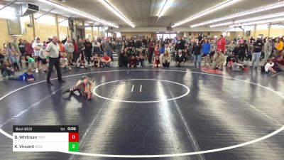 M 85 lbs Quarterfinal - Brody Whitman, Port Crane vs Kaiden Vincent, Richland