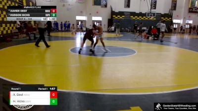 144 lbs Round 1 - Hudson Hicks, Don Bosco Prep School vs Xavier Oest, North Hunterdon
