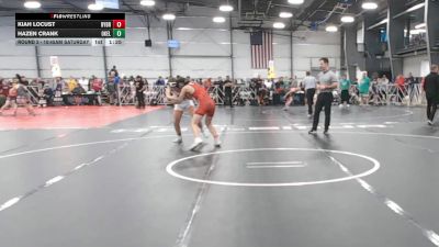 130 lbs Round 2 - 10:45am Saturday - Hazen Crank, Oklahoma Elite vs Kiah Locust, Backyard Brawlers