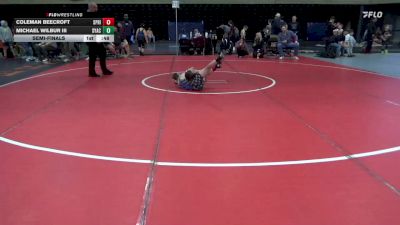 93 lbs Semifinal - Coleman Beecroft, Spring Grove vs Michael Wilbur III, Syacuse