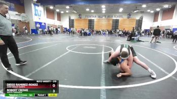 215 lbs Cons. Round 3 - Diego Ramirez-Rokez, John Wesley North vs Robert Crowe, South Torrance