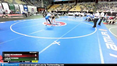 140 Class 1 lbs Quarterfinal - Dorie Richardson, Sullivan vs Carlie Kusgen, Boonville