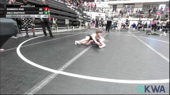 49 lbs Consi Of 8 #1 - Dominick King, OKC Saints Wrestling vs Arlo Shattuck, Harrah Little League Wrestling