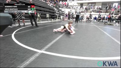 49 lbs Consi Of 8 #1 - Dominick King, OKC Saints Wrestling vs Arlo Shattuck, Harrah Little League Wrestling