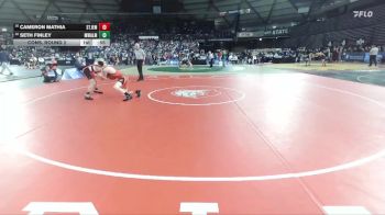 Boys 1B/2B 132 Cons. Round 2 - Cameron Mathia, St. John-Endicott vs Seth Finley, Mary Walker