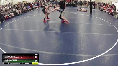 140 lbs Finals (8 Team) - Jack Burdick, Utah vs Jaden Bult, South Dakota Lightning