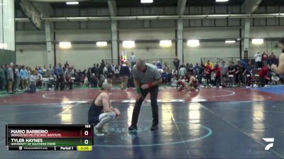 165 lbs Cons. Round 2 - Tyler Haynes, University Of Southern Maine vs Mario Barberio, Worcester Polytechnic Institute