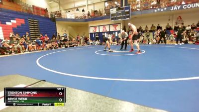 195 lbs Quarters & Wb (16 Team) - Bryce Wenk, Jay County vs Trenton Simmons, Rensselaer Central