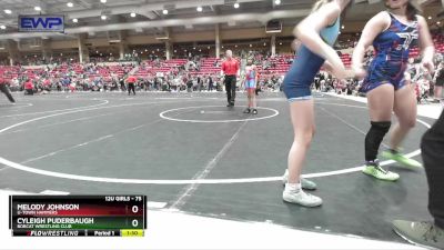 75 lbs Round 2 - Cyleigh Puderbaugh, Bobcat Wrestling Club vs Melody Johnson, U-Town Hammers