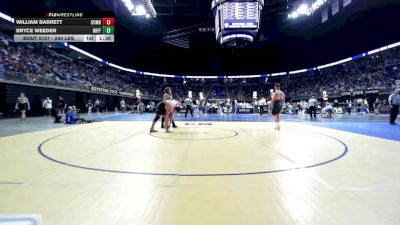 250 lbs Round Of 32 - William Barrett, Cumberland Valley vs Bryce Weeder, Mifflinburg