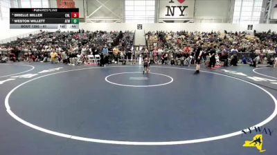 41 lbs Semifinal - Weston Willett, Alexander Tri-Town Wrestling vs Brielle Miller, Club Not Listed