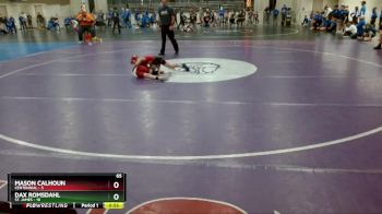 65 lbs Quarterfinals (8 Team) - Mason Calhoun, Centennial vs Dax Romsdahl, St. James