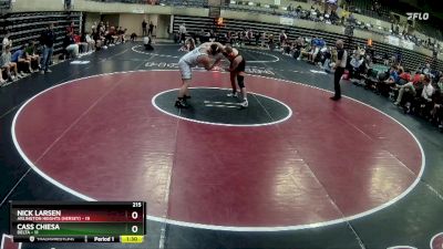 215 lbs Quarterfinals (8 Team) - Nick Larsen, Arlington Heights (Hersey) vs Cass Chiesa, Delta