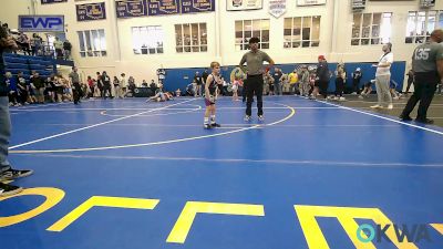 55 lbs Consi Of 8 #2 - Cooper Brinkley, Weatherford Youth Wrestling vs Torrin Thomas, Southmoore SaberCats Wrestling