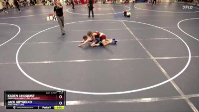 106 lbs Round 3 - Kaden Lindquist, Owatonna Wrestling Academy vs Jack Grygelko, APEX WRESTLING