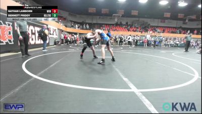 110 lbs 3rd Place - Nathan Lamborn, Weatherford Youth Wrestling vs Bennett Priddy, Bridge Creek Youth Wrestling