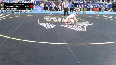 Girls-130 lbs Semifinal - Cecilia Williams, Mason (Girls) vs Lydia Stevens, Yale (Girls)