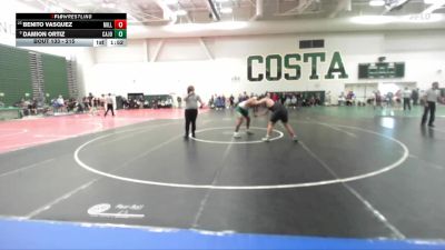 215 lbs Champ. Round 1 - Benito Vasquez, Santa Paula vs Damion Ortiz, Cajon