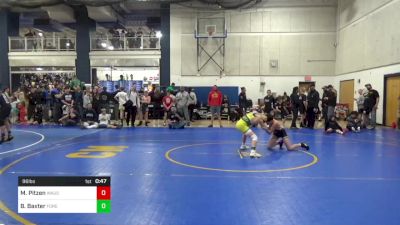 96 lbs Quarterfinal - Mason Pitzen, Wauseon vs Bronsyn Baxter, Forest Hills