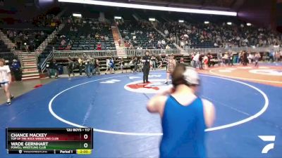 117 lbs Semifinal - Chance Mackey, Top Of The Rock Wrestling Club vs Wade Gernhart, Powell Wrestling Club