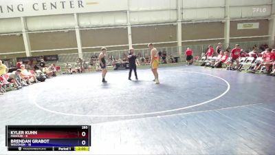 285 lbs Semis & 3rd Wb (16 Team) - Kyler Kuhn, Missouri vs Brendan Grabot, Wisconsin