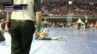 1A-113 lbs 7th Place Match - Jack Border, Hinton vs Atlee Dewitt, Alburnett