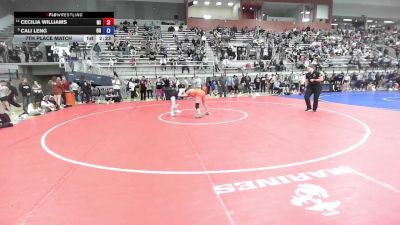 U20 Women - 57 lbs 7th Place Match - Cecilia Williams, MI vs Cali Leng, OH