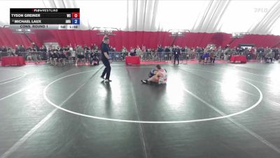 132 lbs Cons. Round 1 - Tyson Greiner, Weigh-in Club vs Michael Laux, Askren Wrestling Academy