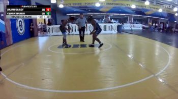 165 lbs Round 3 (8 Team) - Cedric Harris, Oakleaf WC vs Julian Dailey, Greasers