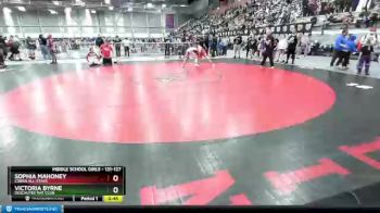 121-127 lbs Quarterfinal - Victoria Byrne, Deschutes Mat Club vs Sophia Mahoney, COBRA ALL-STARS