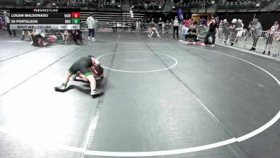 110 lbs Consi Of 8 #1 - Logan Maldonado, Hasbrouck Heights vs Dj Portaleos, Brick Wrestling Club