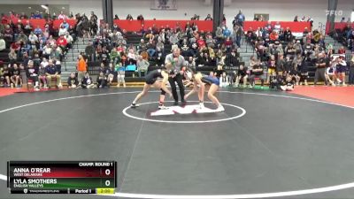 125 lbs Champ. Round 1 - Anna O`Rear, West Delaware vs Lyla Smothers, English Valleys