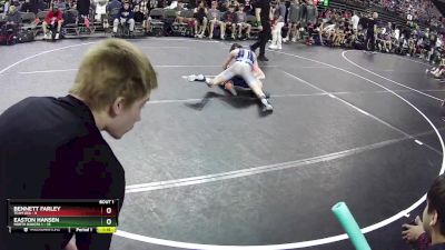 125 lbs Quarterfinals (8 Team) - Easton Hansen, North Dakota 1 vs Bennett Farley, Team USA